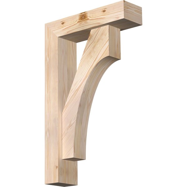 Ekena Millwork Westlake Block Smooth Bracket w/ Offset Brace, Douglas Fir, 5 1/2"W x 20"D x 32"H BKT0604X20X32WTL05SDF - main
